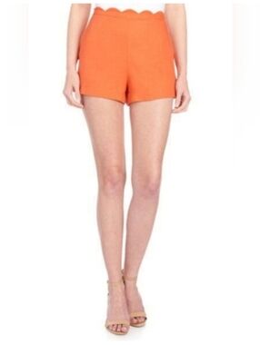 NWT june & hudson Orange Scalloped Waist High-Rise Women’s Shorts